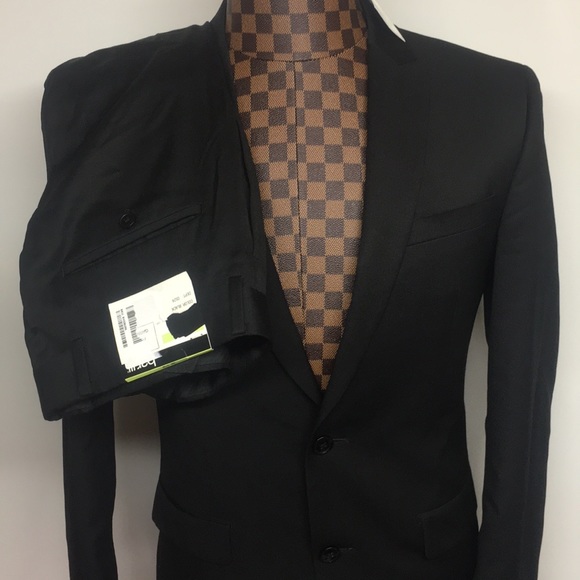 Bar III Other - Bar III- Black Wool Slim Fit Wool Suit 38R NWT